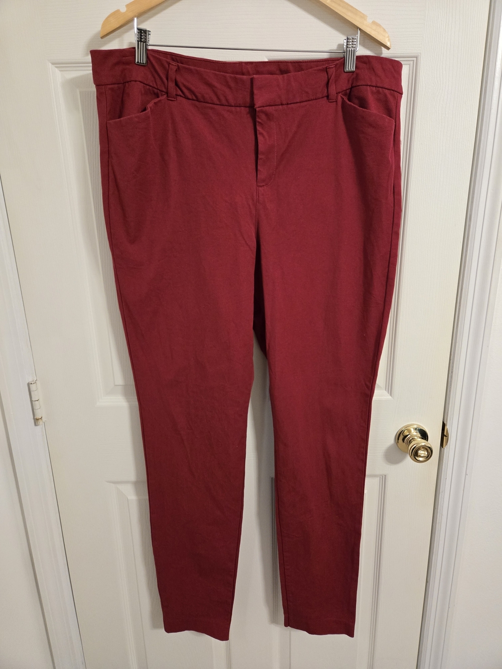 Old Navy Pixie Pants in Deep Wine Red Size 18 Tall